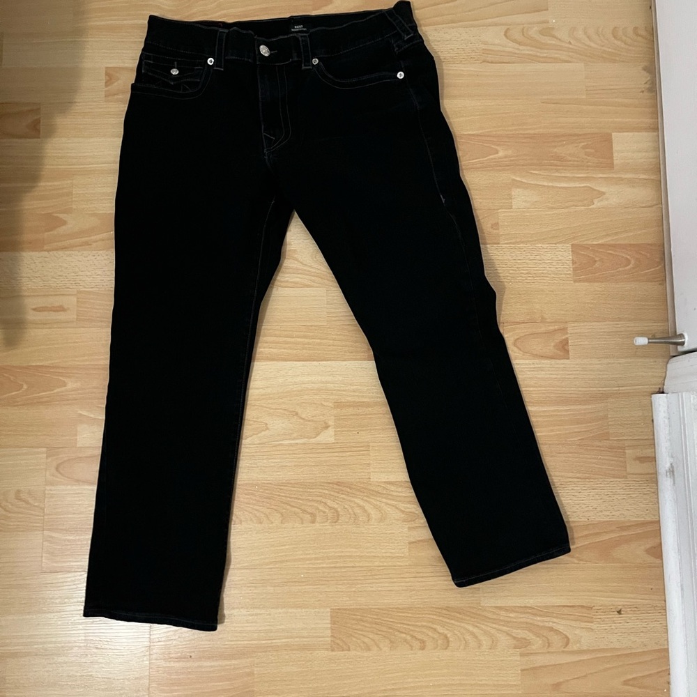 True Religion Men's Relaxed Black Jeans